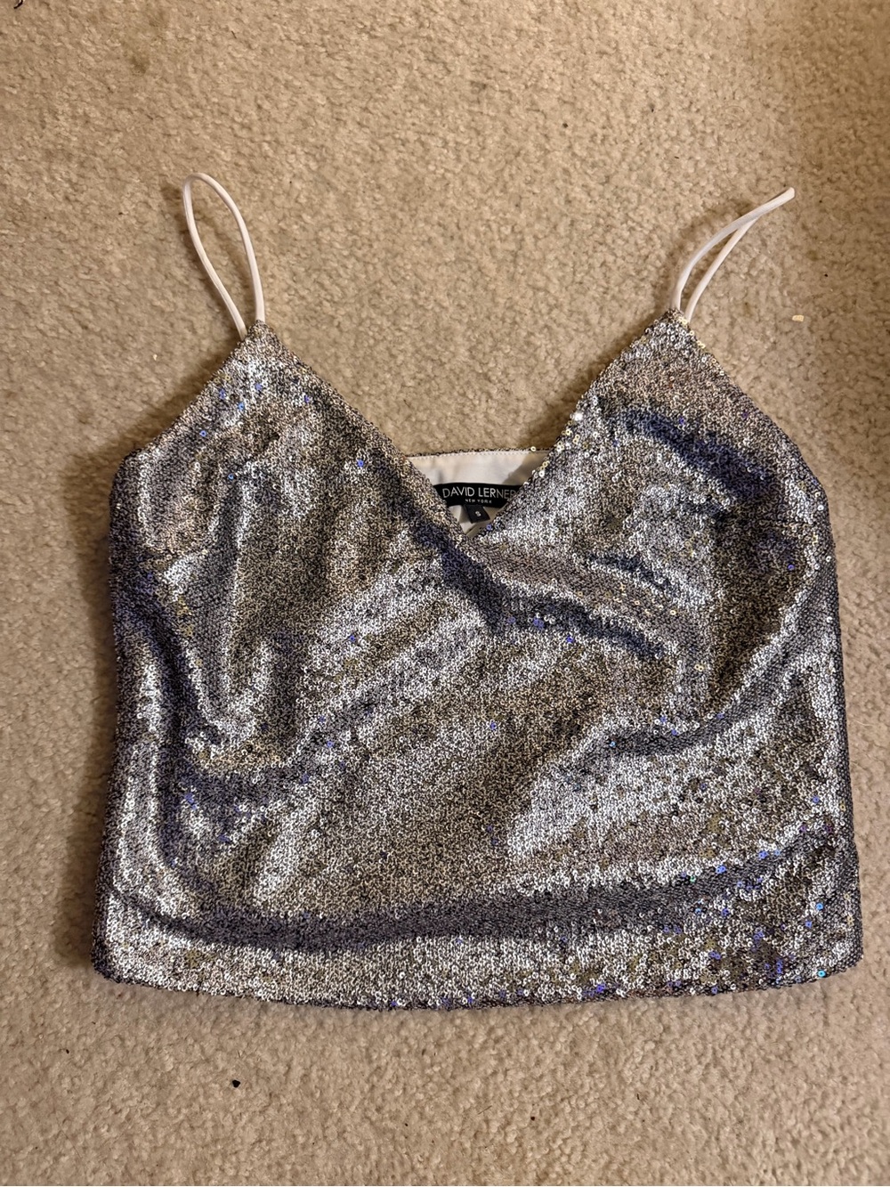 David Lerner Silver Sequin Cami